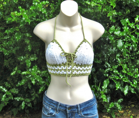 Green/White Halter Top $24.00 C