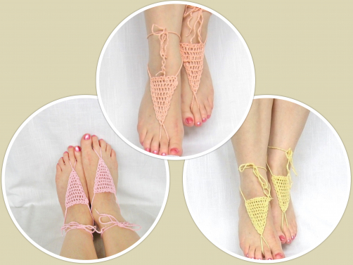 Triangle Barefoot Sandals $10.00