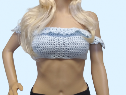 Ruffled Off Shoulder Bandeau $33.00