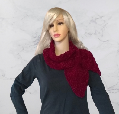 Burgundy Chenille Keyhole Scarf   $25.00