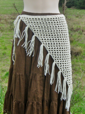 Cream Hip Scarf/Bikini Coverup