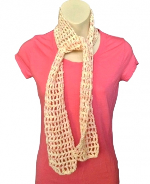Skinny Scarf with Pink/Coral   $14.00