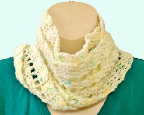 Skinny Scarf with Aqua/Peach/Green   $15.00