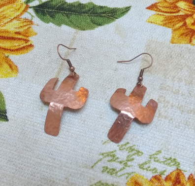 Cactus Copper Earrings $18.00