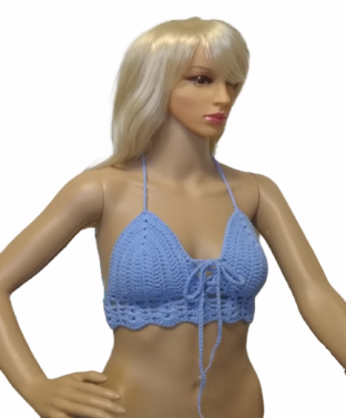 Cornflower Blue Halter Top   $28.00 Available to Order