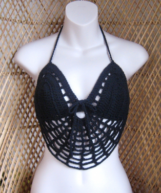 Black Spider Halter Top $27.00 Clearance
