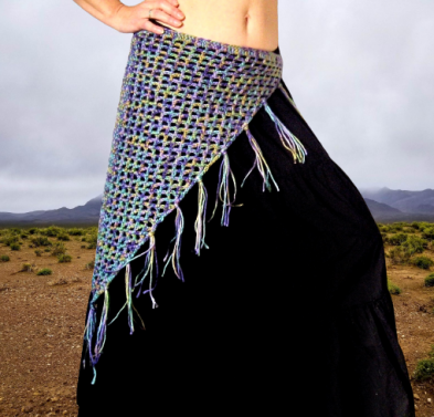 Watercolor Hip Scarf/Bikini Coverup