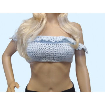 Ruffled Off Shoulder Bandeau $33.00