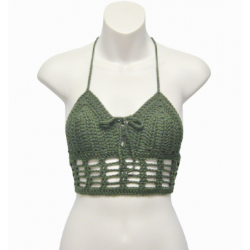 Olive Halter Top $24.00 C