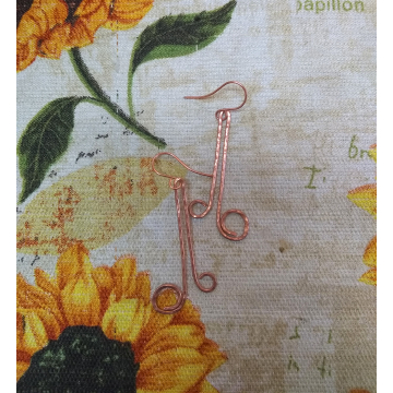 Loopy Copper Earrings $12.00