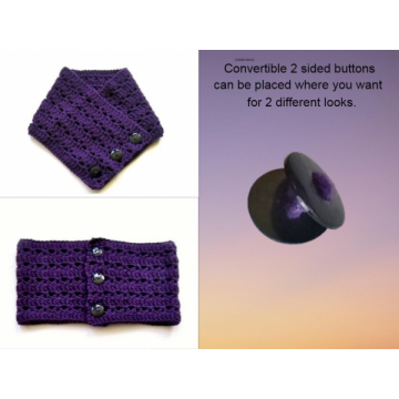 Purple Cowl and Boot Cuff Set $35.00
