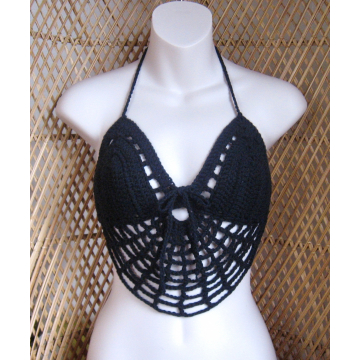 Black Spider Halter Top $27.00 Clearance
