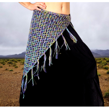 Watercolor Hip Scarf/Bikini Coverup